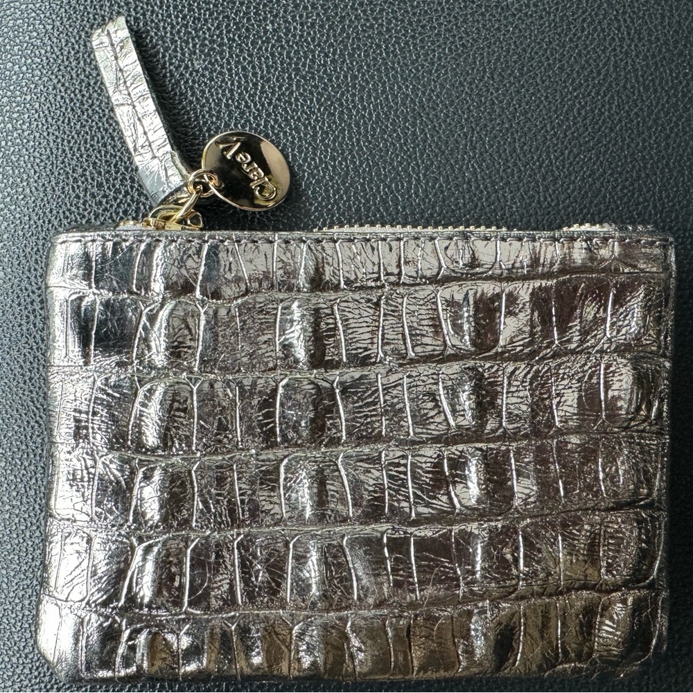 Clare V Coin Clutch Silver